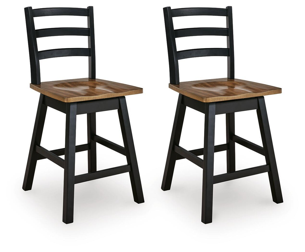 Wildenauer - Swivel Stool (Set of 2) by Ashley – Stool Sets