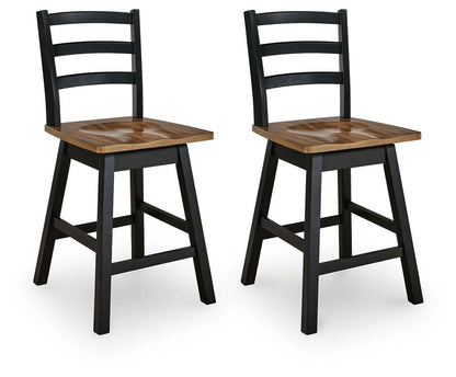Wildenauer - Swivel Stool (Set of 2) by Ashley – Stool Sets