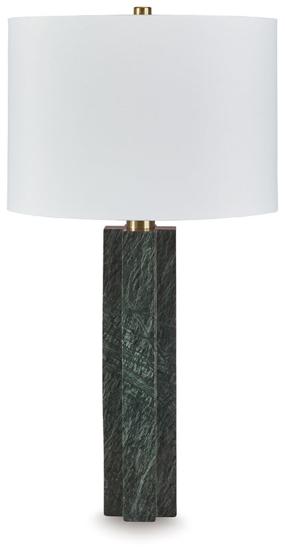 Keegan - Marble Table Lamp - Green by Ashley – Table Lamps