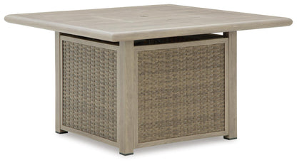 Cliff Trails - Square Fire Pit Table - Beige by Ashley – Fire Pits