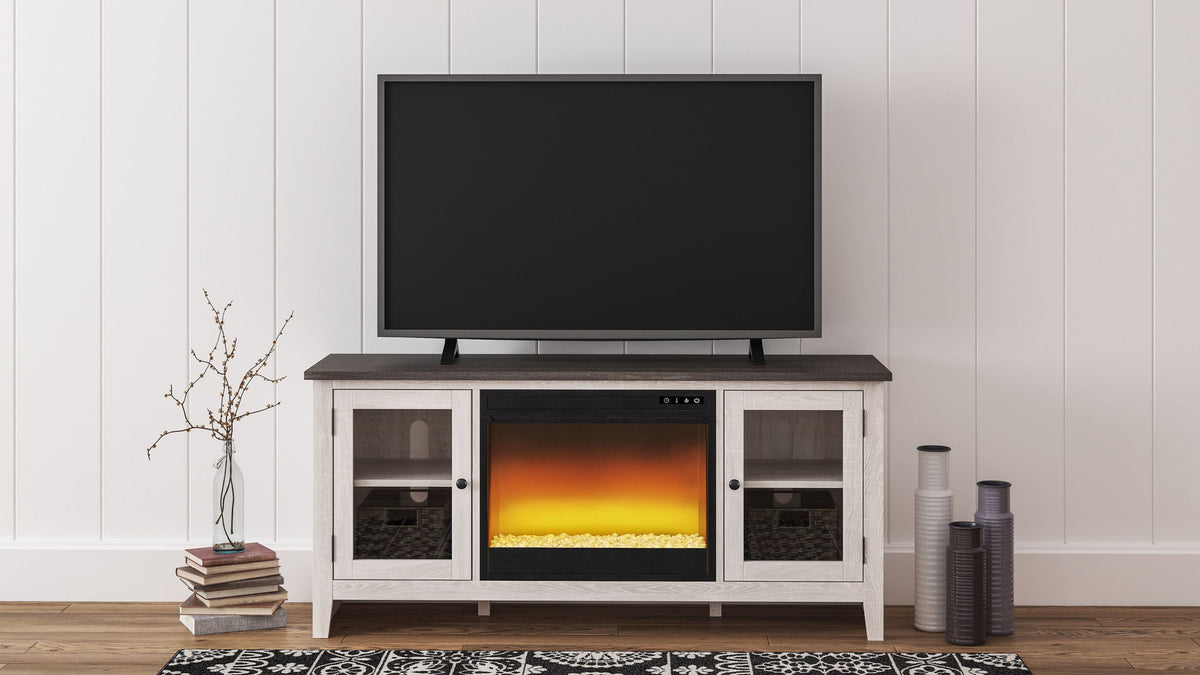 Dorrinson - TV Stand With Fireplace Insert by Ashley – view 3