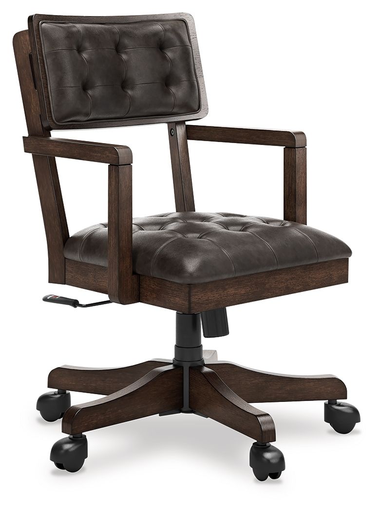 Breckington - Home Office Desk Chair - Dark Brown by Ashley – Desk Chairs