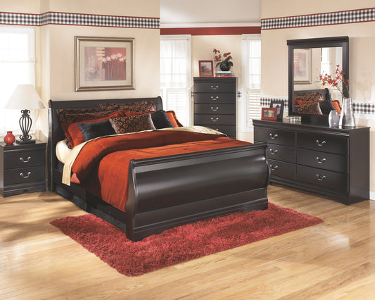 Huey Vineyard - Two Drawer Night Stand - Black by Ashley – view 2