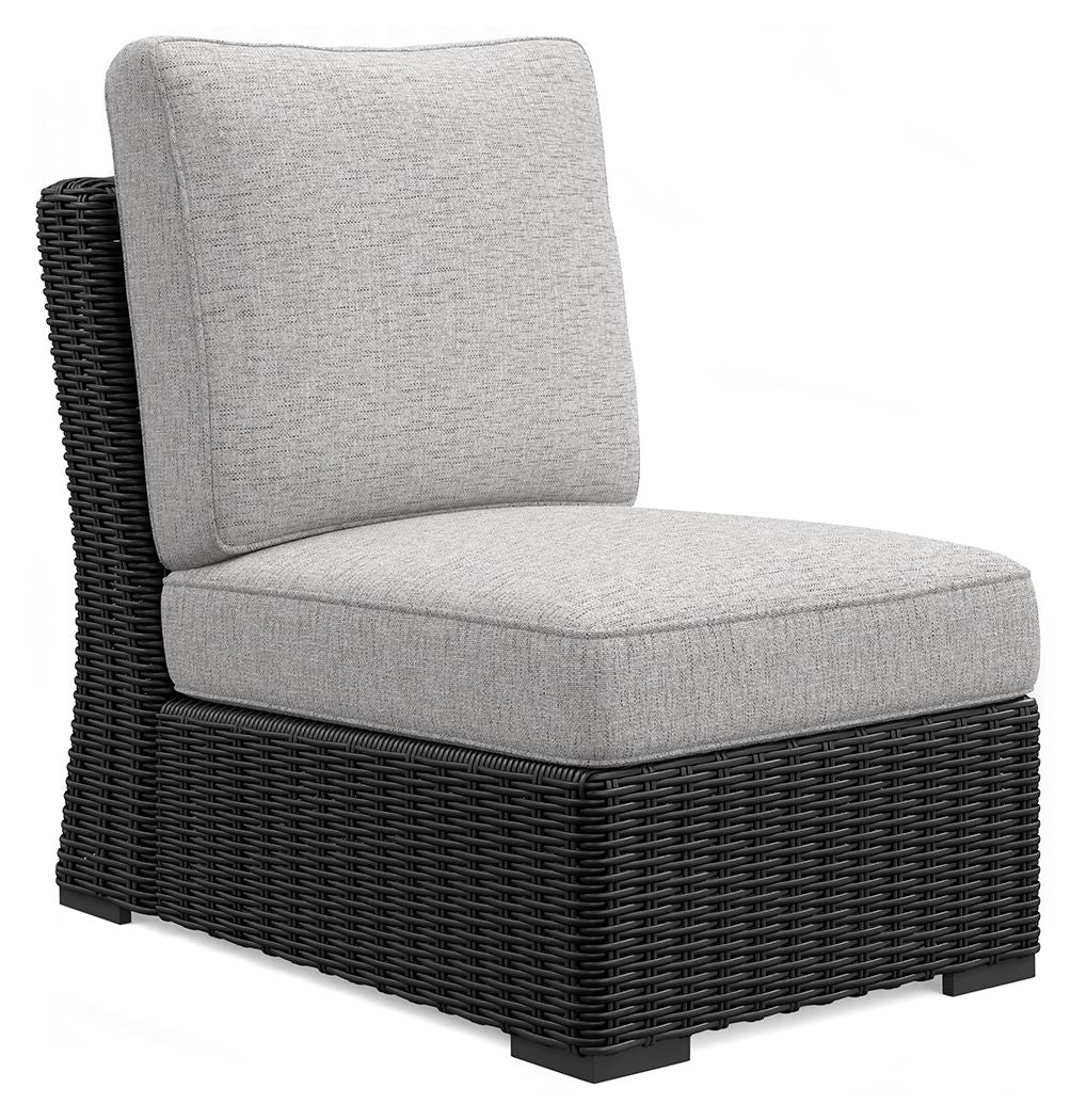 Beachcroft - 5-Piece Outdoor Sectional - Black / Light Gray by Ashley – view 2