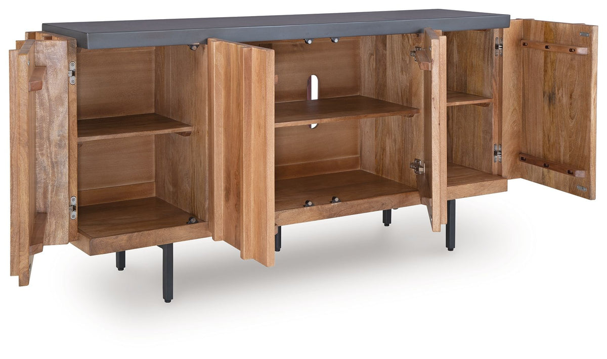 Quintavious - Accent Cabinet - Brown / Charcoal by Ashley – view 3