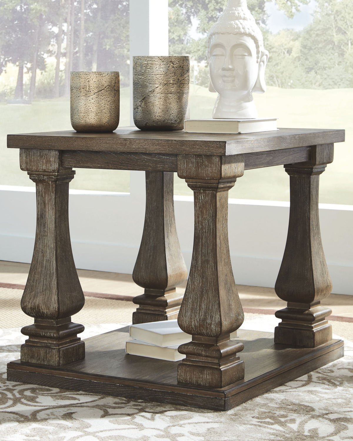 Johnelle - Rectangular End Table - Gray by Ashley – view 2
