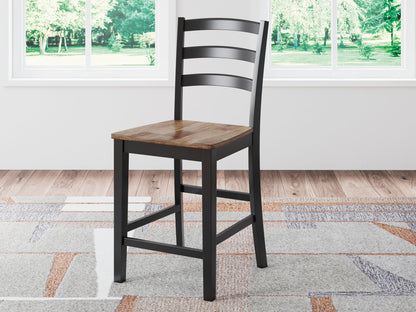Wildenauer - Barstool (Set of 2) - Brown / Black by Ashley – view 4