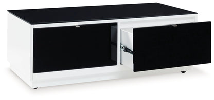 Gardoni - Rectangular Cocktail Table - White / Black by Ashley – view 3