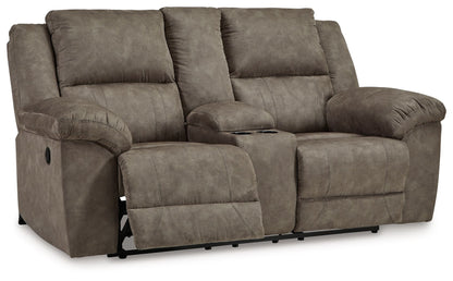Laresview - Dbl Reclining Loveseat with Console - Fossil by Ashley – view 4