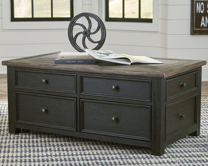 Tyler Creek - Lift Top Cocktail Table - Grayish Brown / Black by Ashley – view 3
