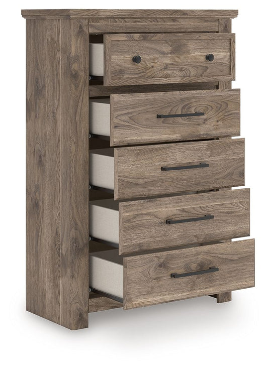 Rusticott - Five Drawer Chest - Brown by Ashley – view 2