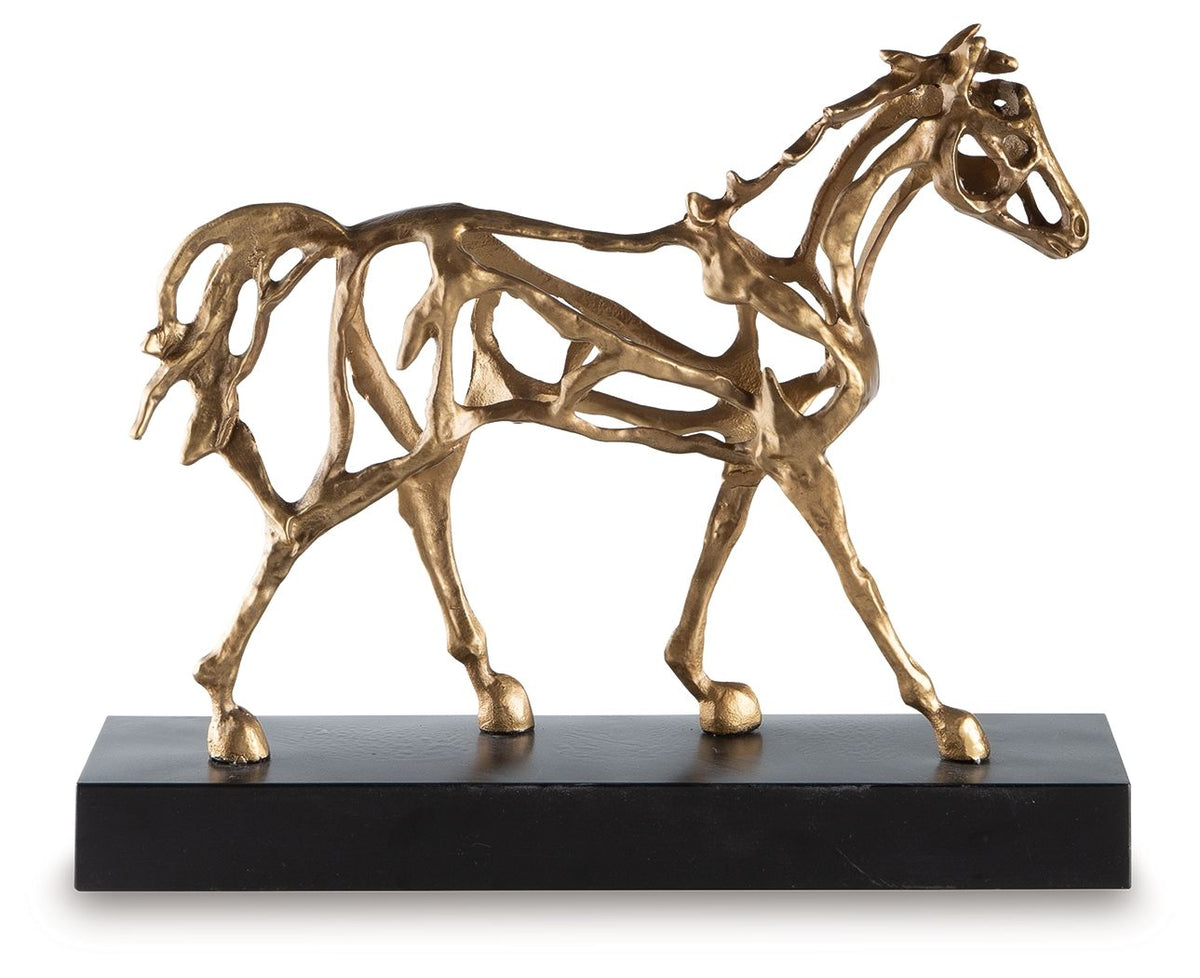 Grainville - Sculpture - Antique Gold Finish by Ashley – view 2