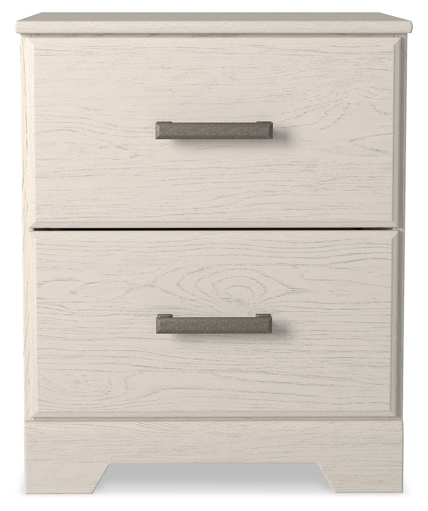 Stelsie - Two Drawer Night Stand - White by Ashley – view 3