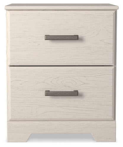 Stelsie - Two Drawer Night Stand - White by Ashley – view 3