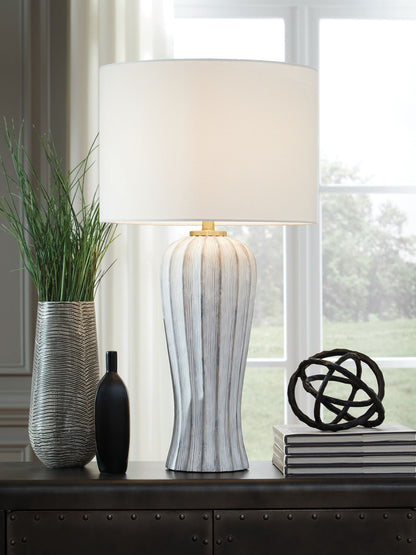 Lanwell - Poly Table Lamp - Antique Gray by Ashley – view 4