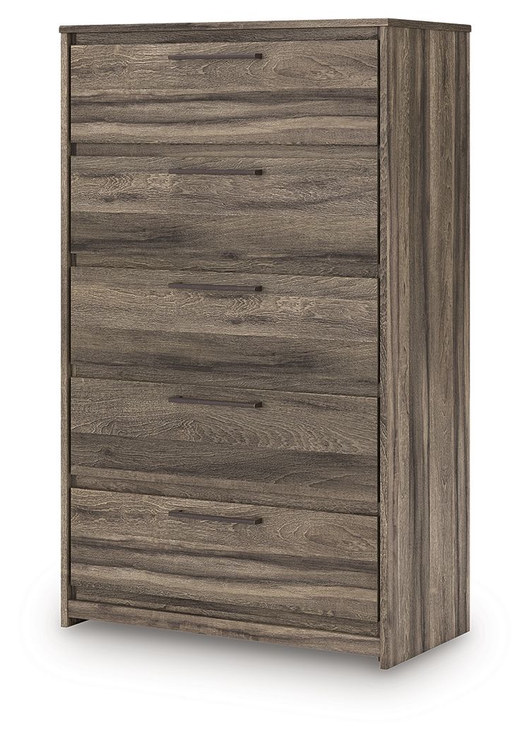Elbrim - Five Drawer Chest - Brown by Ashley – view 3
