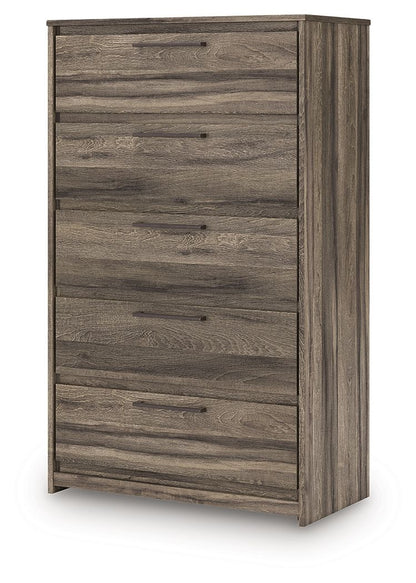 Elbrim - Five Drawer Chest - Brown by Ashley – view 3