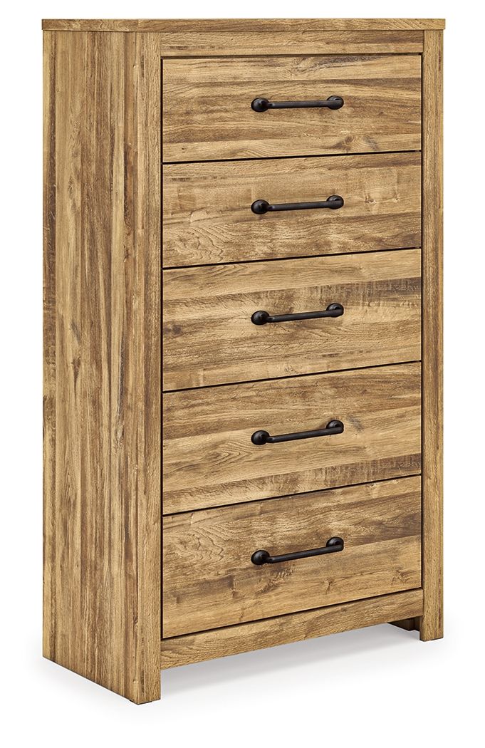 Maystonna - Five Drawer Chest - Brown – Accent Chests