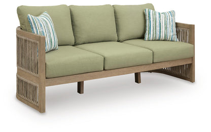 Serena Shores - Sofa With Cushion - Beige / Green by Ashley – Sofas