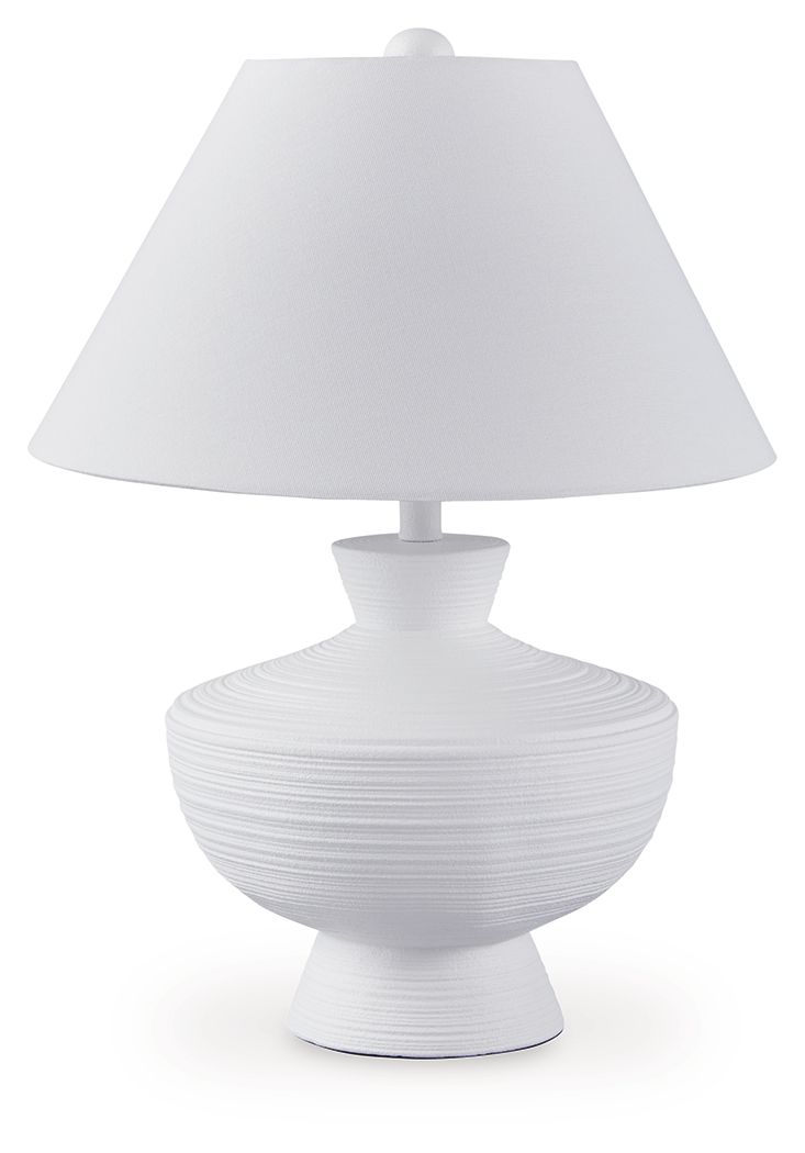 Harelwood - Poly Table Lamp - White by Ashley – Table Lamps