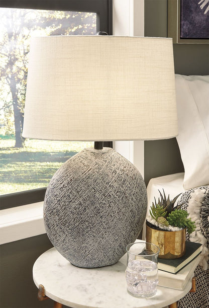 Harif - Paper Table Lamp  - Beige by Ashley – view 3