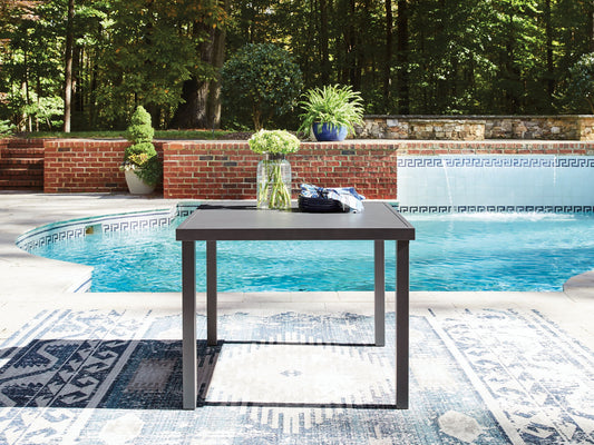 Rocky Creek - Square Dining Table With Umbrella Option - Gray by Ashley – view 2