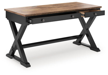 Wildenauer - Home Office Desk - Brown / Black by Ashley – view 3