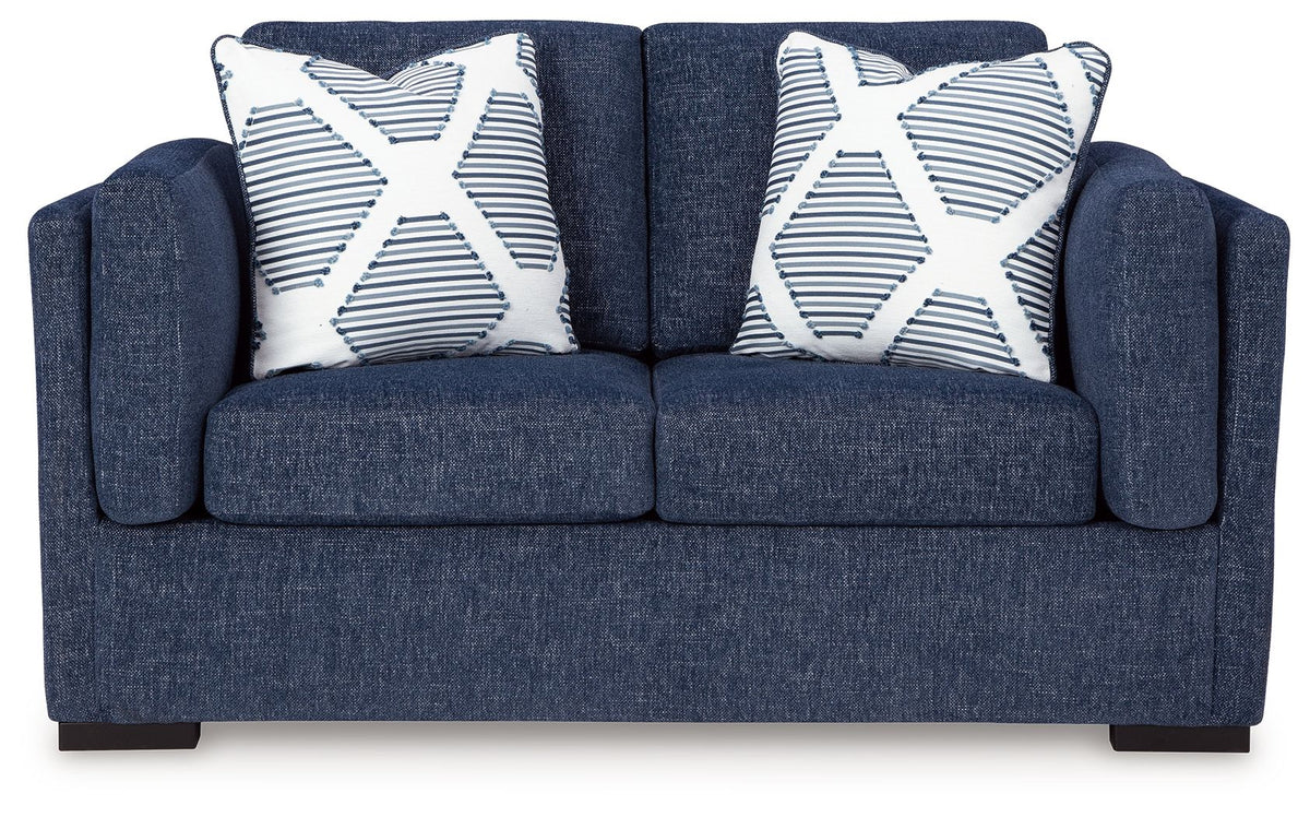 Evansley - Loveseat - Navy – view 4