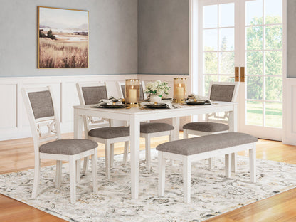 Erinberg - Dining Room Table Set (Set of 6) - Antique White by Ashley – view 2