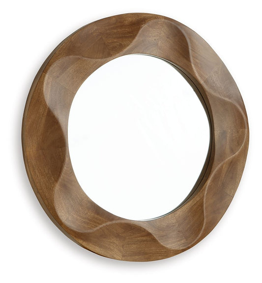 Aajon - Accent Mirror - Brown by Ashley – view 2
