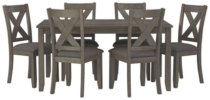 Caitbrook - RECT DRM Table Set (Set of 7) - Gray by Ashley – view 3