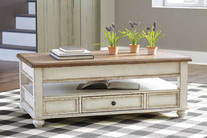Realyn - Lift Top Cocktail Table - White / Brown by Ashley – view 4