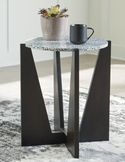 Tellrich - Accent Table - Black / White by Ashley – view 4