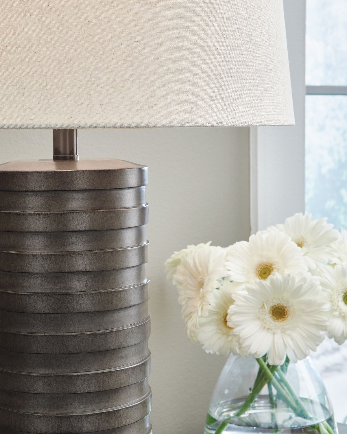 Neilett - Poly Table Lamp (Set of 2) - Antique Brown by Ashley – view 2