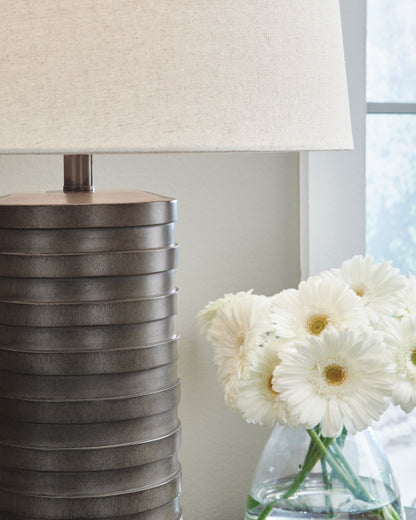 Neilett - Poly Table Lamp (Set of 2) - Antique Brown by Ashley – view 2