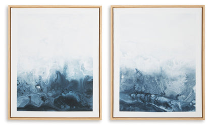 Holport - Wall Art Set (Set of 2) - Blue / White by Ashley – view 3