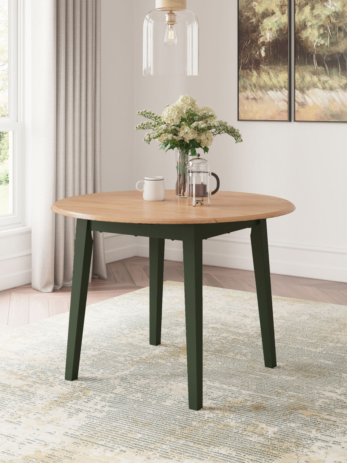 Gesthaven - Round Dining Room Drop Leaf Table by Ashley – view 11