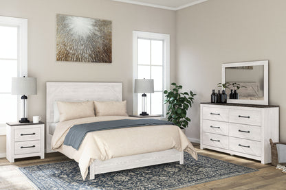 Gerridan - Two Drawer Night Stand - White / Gray by Ashley – view 2