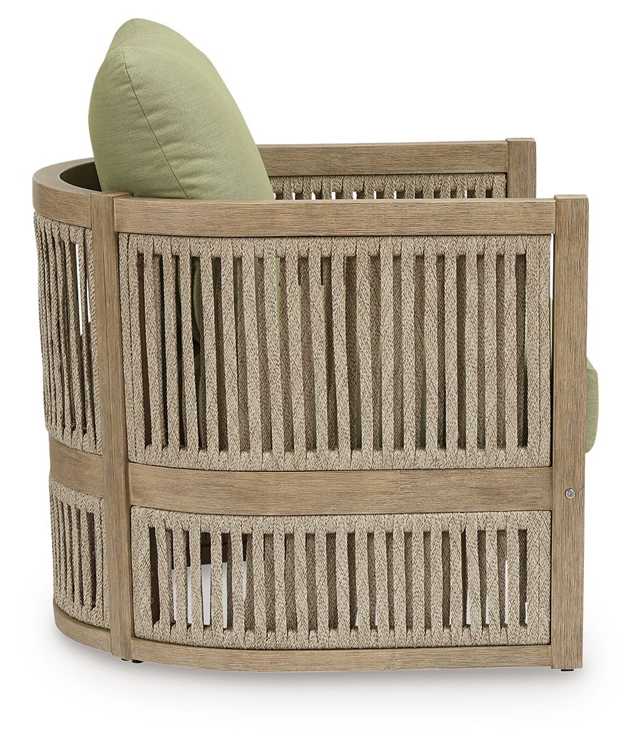 Serena Shores - Lounge Chair With Cushion (Set of 2) - Beige / Green by Ashley – view 3