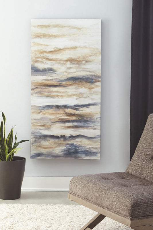 Joely - Wall Art - Blue / Tan by Ashley – view 2