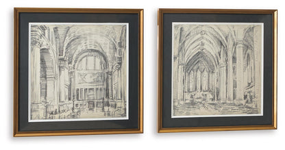 Downyard - Wall Art Set (Set of 2) - Black / Beige by Ashley – view 2