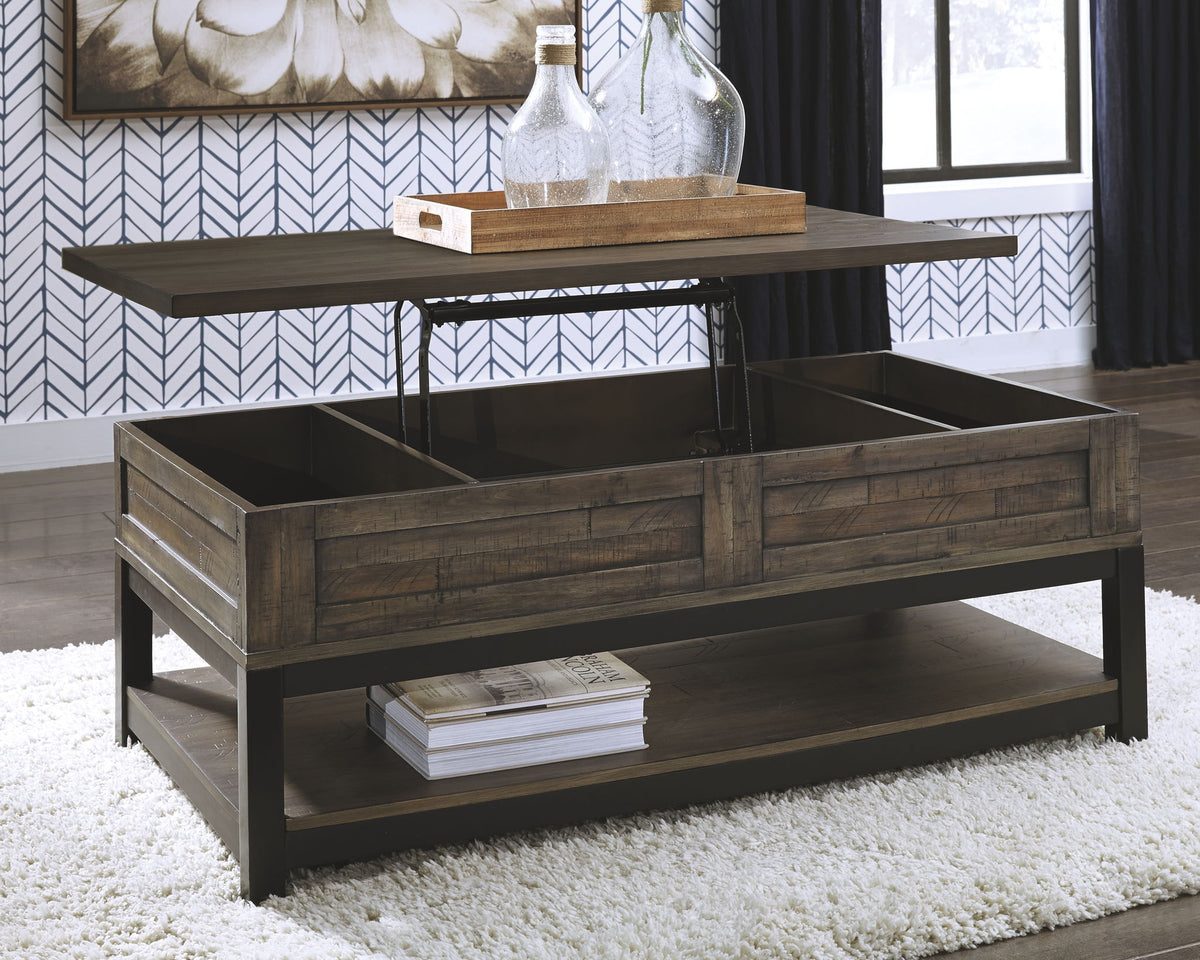 Johurst - LIFT TOP COCKTAIL TABLE - Grayish Brown by Ashley – view 2