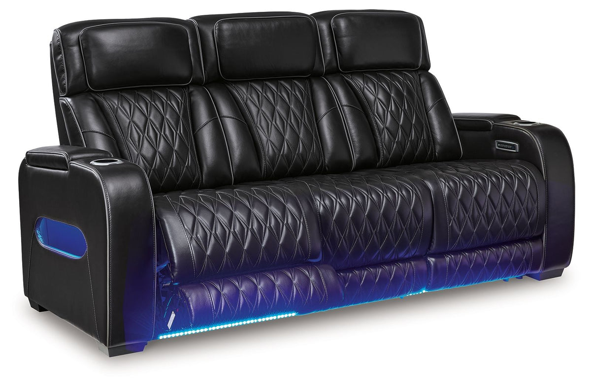 Boyington - 2 Pc. - Power Reclining Sofa And Loveseat - Black by Ashley – view 3