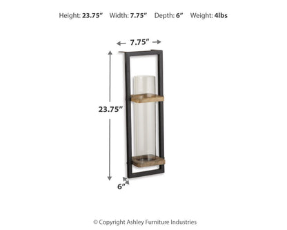Colburn - Wall Sconce - Natural / Black by Ashley – view 3