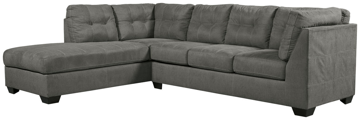 Pitkin - Left Arm Facing Corner Chaise 2 Pc Sectional - Slate by Ashley – Stationary Sectionals
