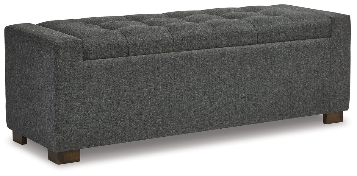 Cortwell - Storage Bench - Gray by Ashley – Storage Benches