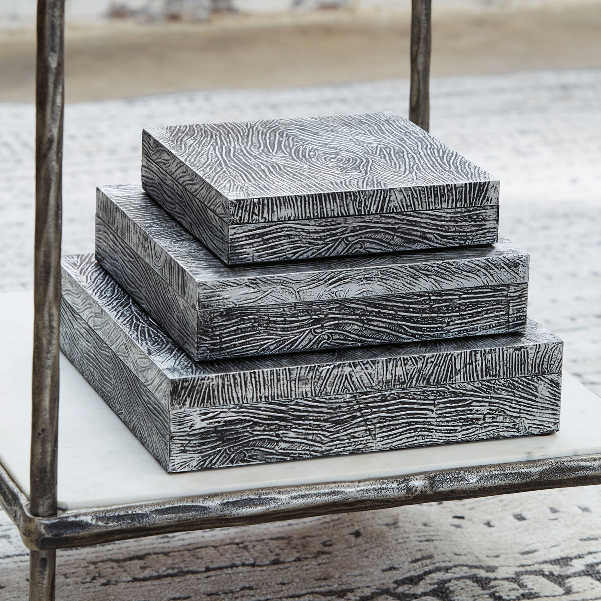 Keldy - Box Set (Set of 3) - Antique Pewter Finish by Ashley – view 4