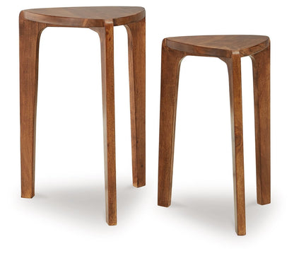 Brynnleigh - Accent Table Set (Set of 2) - Medium Brown by Ashley – Table Sets
