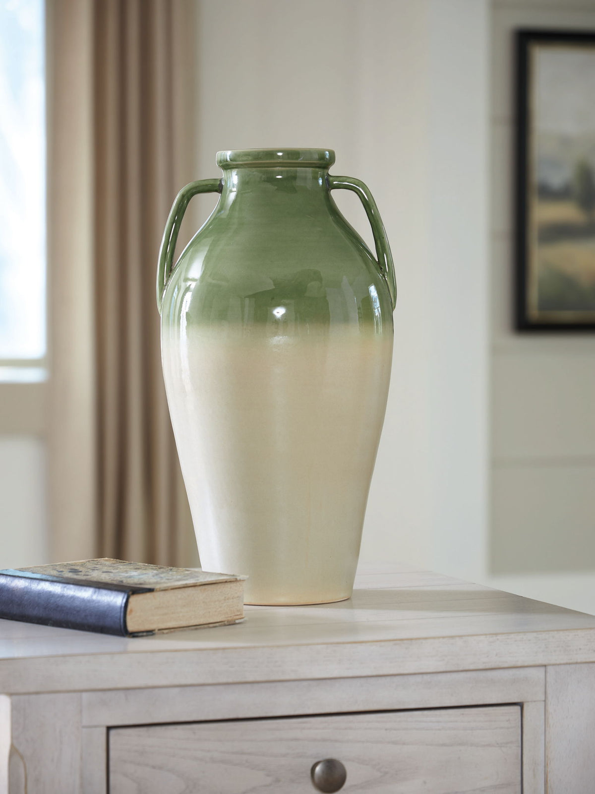 Andorbury - Vase - Green / Beige by Ashley – view 3