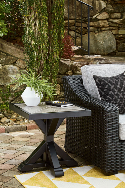 Beachcroft - Square End Table - Black / Light Gray by Ashley – view 3